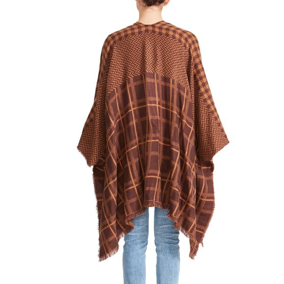 Steve Madden Multi-Plaid Ruana - Picture 3 of 3
